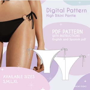 Bikini Pattern, Swimsuit Pattern, Bikini Bottom Pattern, Women&#39;s PDF Swimsuit Patterns, Sewing Patterns S-XL, Bikini Pantie