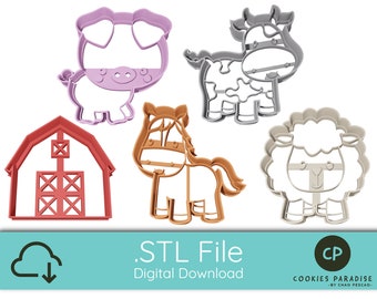 Farm Collection, Cookie Cutter - STL FILE