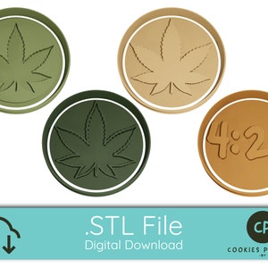 Colección 420 Weed, Cortador de galletas - ARCHIVO STL