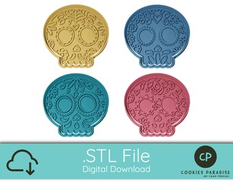 Rounded Skulls Collection, Cookie Cutter - STL FILE