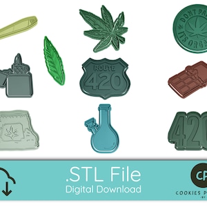 420 Cannabis Collection, Cookie Cutter - STL FILE