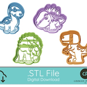 Dinosaur Collection, Cookie Cutter - STL FILE