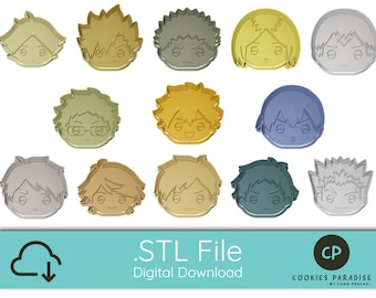 Anime Theme Collection, Cookie Cutter - STL FILE
