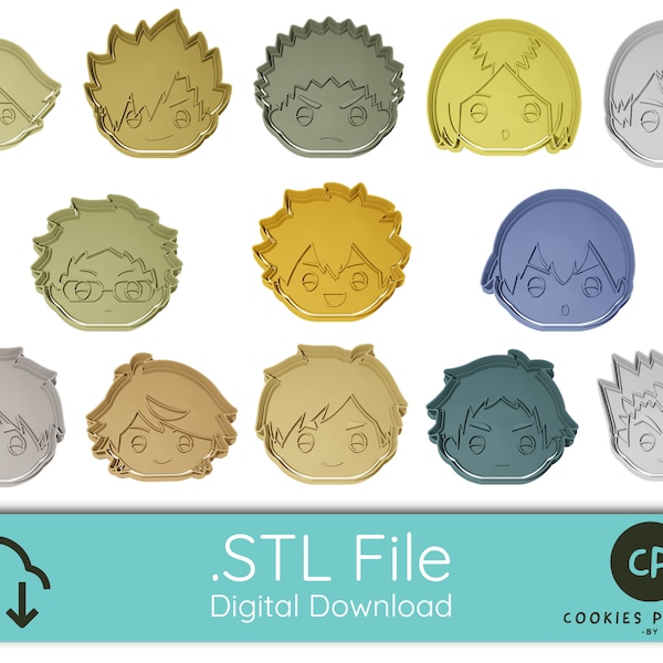 Anime Theme Collection, Cookie Cutter - STL FILE