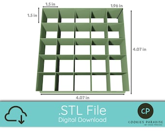 Square Multi Cutter, Cookie Cutter - STL FILE