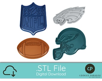 NFL Philadelphia Eagles Pack, Cookie Cutter - STL FILE