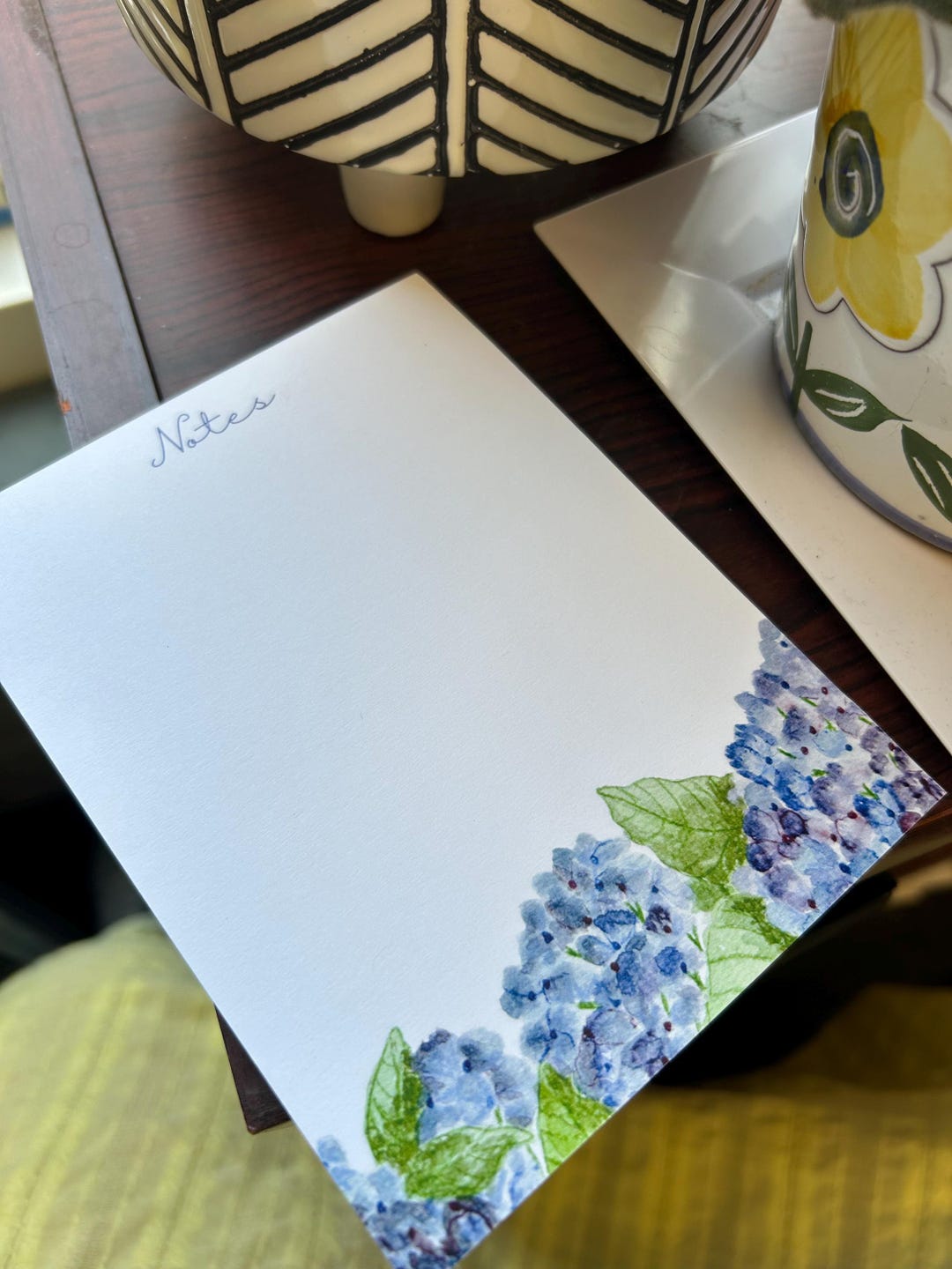 Hydrangea Floral Notepad, 50-sheet Stationery - Etsy