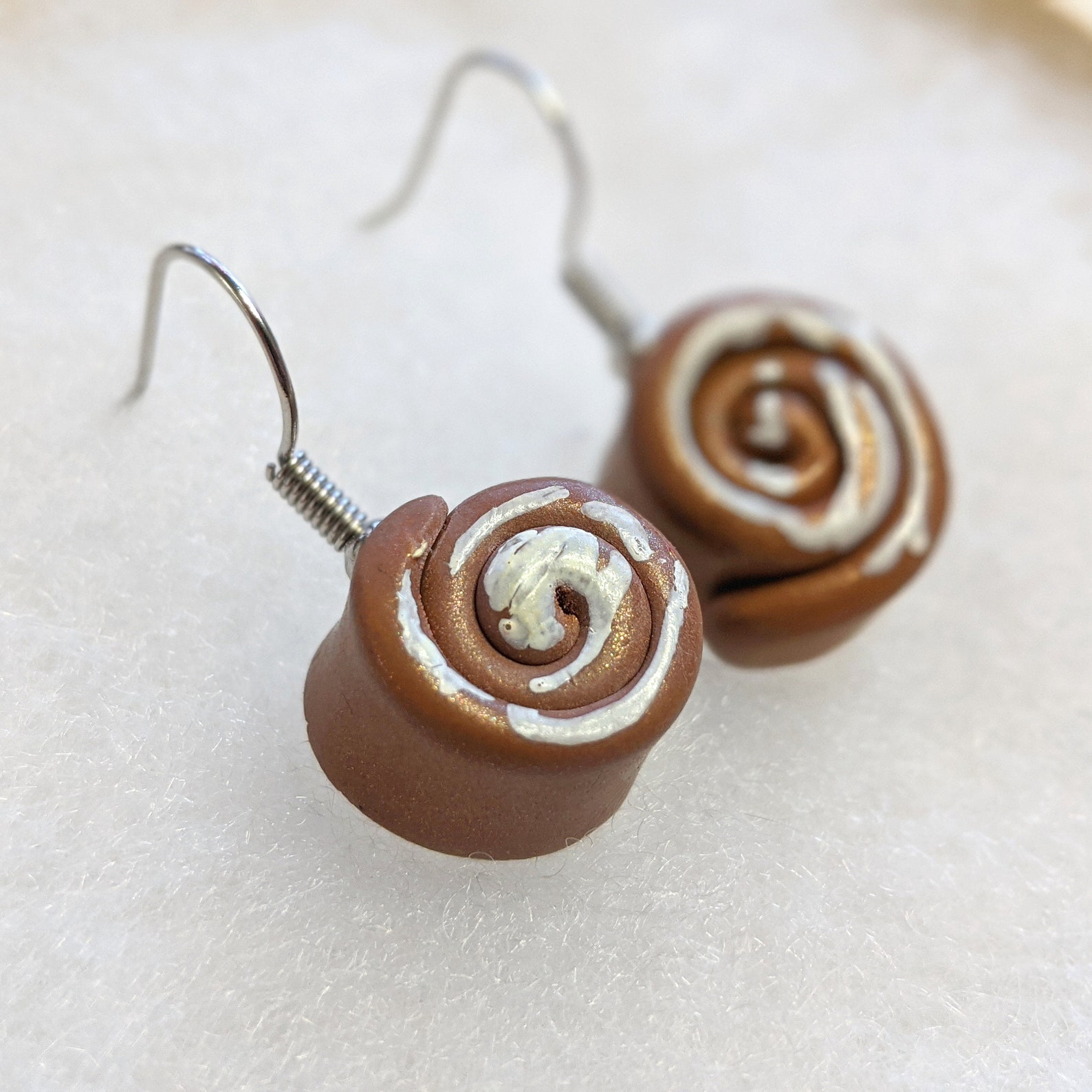 Cinnamon Buns Earrings Etsy