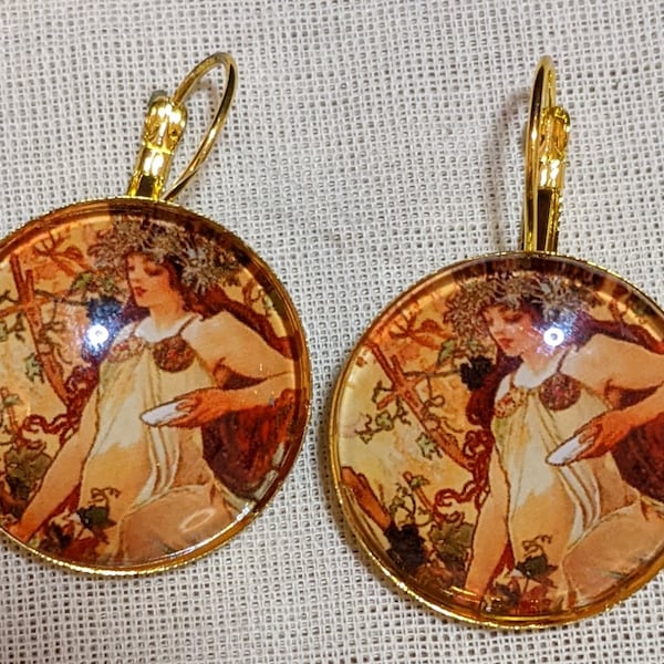 Boucles d’oreilles Alphonse Mucha