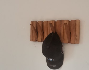 Oak wood Wall Mounted Piano Coat Rack,Flip down wall coat rack, Coat rack wall mount, Wooden wall hanger,  Oak wood rack