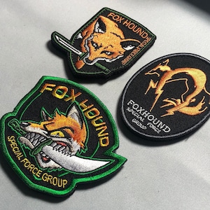 FOXHOUND High-Tech Special Forces Unit Black Ops Unit usa Army US Patch Morale Airsoft Tactical Uniform Badge Bag Vest Cosplay Oval fox msf