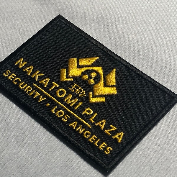 NAKATOMI PLAZA SECURITY Die Hard Movie Patch - Morale Costume Army - John McClane, Hans Gruber Cult Movie Prop - Cosplay Iron On