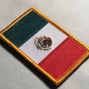 Bandera de México Mexico FLAG pvc or Embroidery Patch logo Mexican Iron On de México El Tri The Tricolor Tenochtitlan Coat of arms