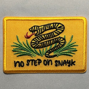 No STEP On SNAYK SNEK Flag Patch Morale Don&#39;t Tread on me Gasden Meme Usa United States Navy Army 2nd Amendment Tactical Bag Vest Military