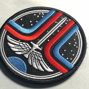 The LAST STARFIGHTER Morale tactical Patch Embroidered Movie Video Game Aliens Star Fighter Defence Force Cosplay Comicon Uniform Prop Space