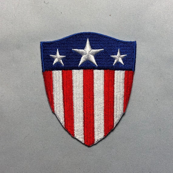 Rhode Island - State Flag Shield Embroidered Iron-On Patch At Sticker