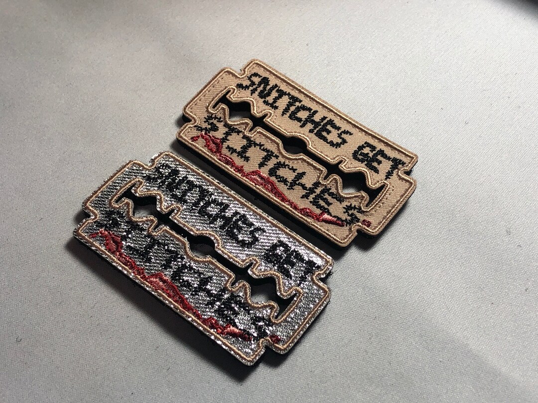 SNITCHES GET STITCHES Patch Morale Tactical Uniform Badge Bag Vest