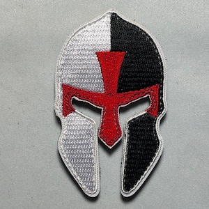 CABALLEROS TEMPLARIOS Casco espartano CRUZ Parche Moral Táctico Deus Vult Ejército Iglesia Cristiano Guerrero Cruzado Caballeros Espada Militum Christi