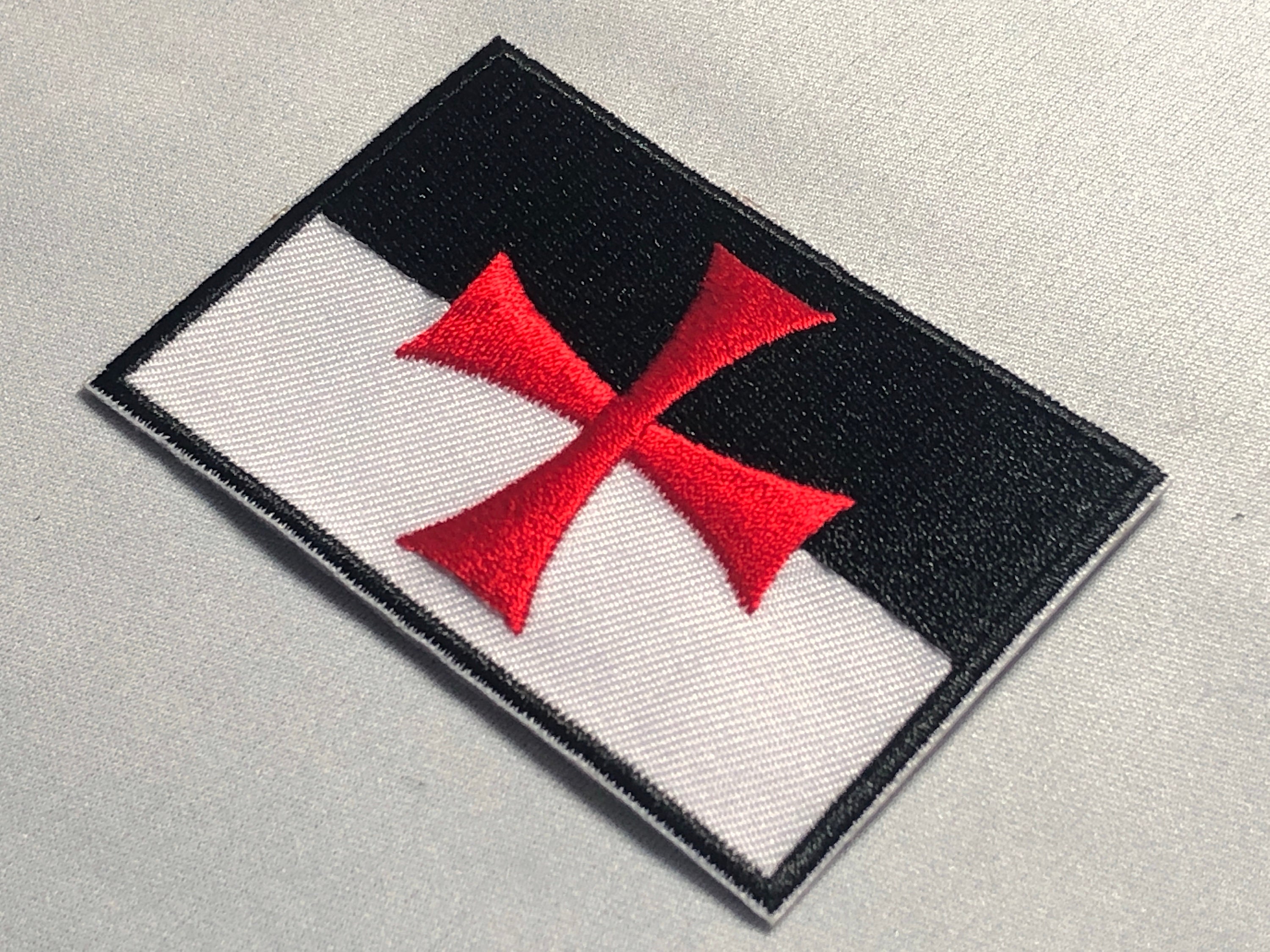 Trooper Clothing Crusaders Cross - Blk/Red PVC Patch