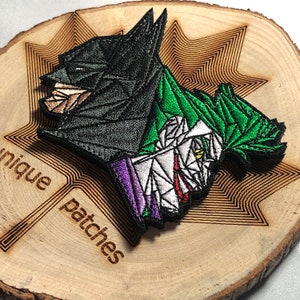 ORIGAMI Joker Mashup embroidery patch morale Comics hook loop villain man bat enemy