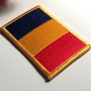 The national flag of Romania Romanian drapelul României iron on patch morale Tricolorul Deșteaptă-te, române Awaken Thee Romanian
