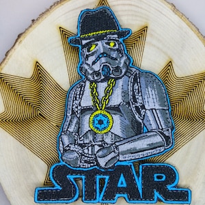 RUN DMC STORMTROOPER Mashup embroidery patch morale hook Warrior loop soldier Star wars Galactic Empire clone Imperial flag hip hop music