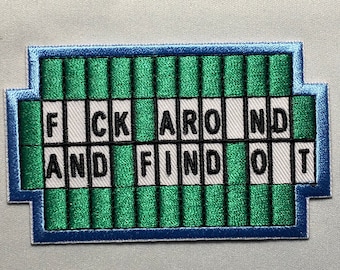 Fuck Around And Find Out FAFO Morale Patch Tactical Uniform Badge Bag Vest Airsoft Meme Funny Badge IFAK Military Fortune Wheel Emblem