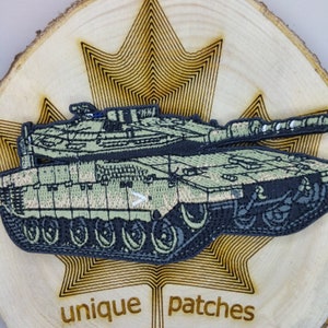 MERKAVA Mark 4 Tank Embroidery patch morale hook and loop main battle Israel defence forces IDF Mk Chariot Mantak Windbreaker