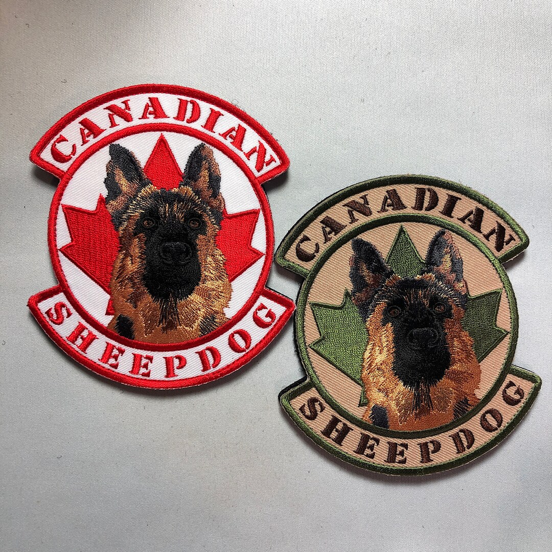 CANADIAN SHEEPDOG GSD German Shepherd Usa Flag Patch Morale Etsy