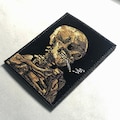 Van Gogh Skull Embroidered Patch: Artistic Morale Emblem, Skeleton with Burning Cigarette - Inspired by Dutch Painter's Timeless Vision