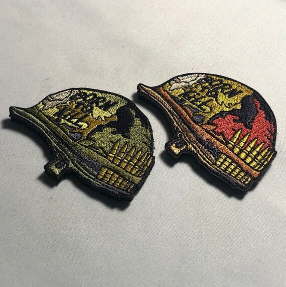 Born to Kill Full Metal Jacket Helmet 3x2 Patch Morale