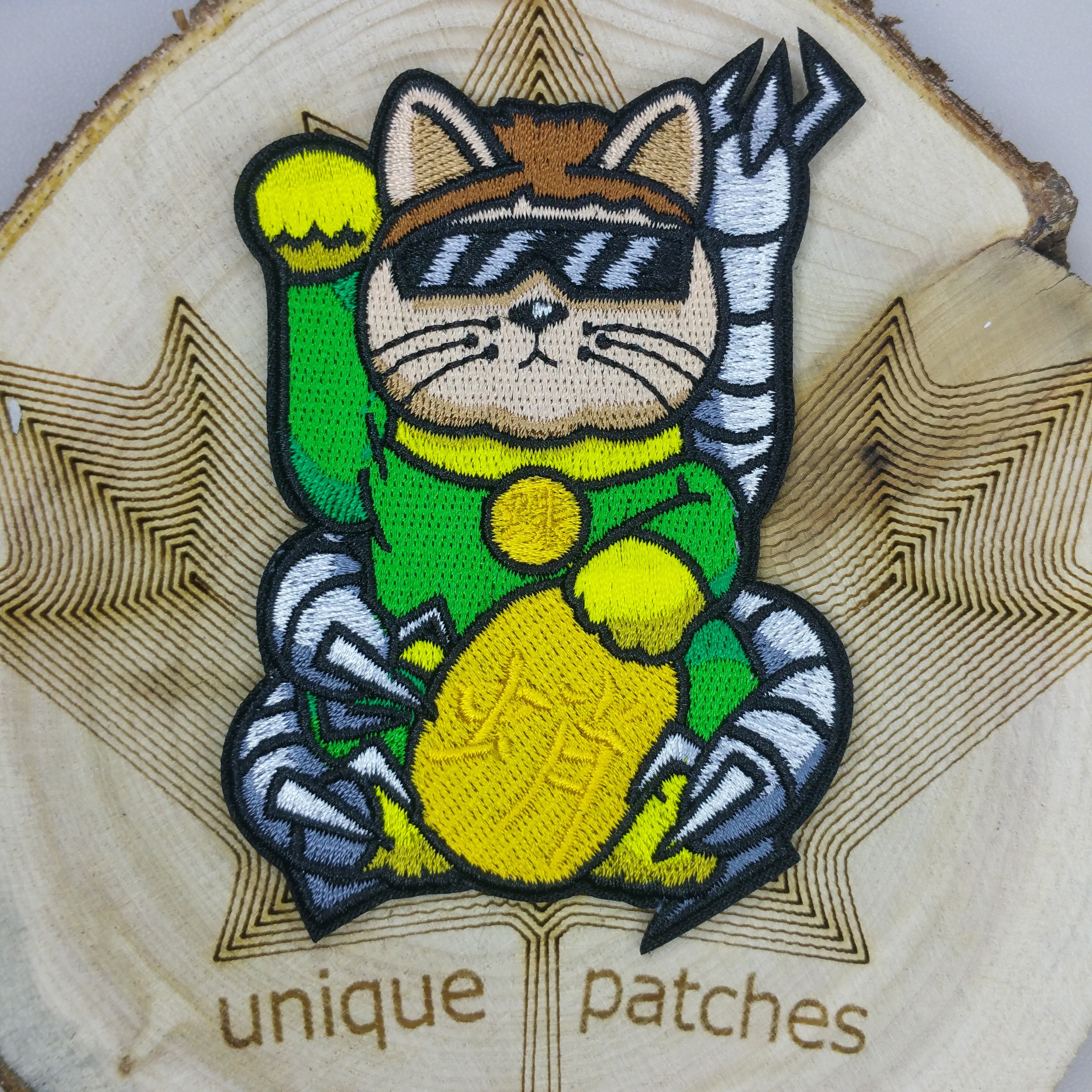 DOCTOR OCTOPUS Lucky Cat Maneki Neko Mashup Embroidery Patch -  Sweden