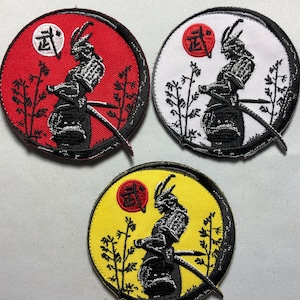 SAMURAI WARRIOR Patch Moreel Japan Tactische Japanse KanJi Zwaard klittenband ijzer op Rijzende Zon Bushido Code Loyaliteit