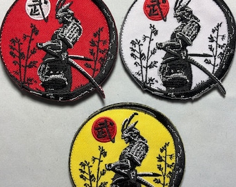 SAMURAI WARRIOR Patch Morale Japan Tactical Japanese KanJi Sword hook and loop iron on Rising Sun Bushido Code Loyalty