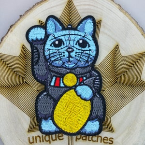 HELRAISER Lucky Cat Maneki Neko Mashup borduurwerk patch moreel haak lus movie horror Frank Cotton Cenobites Angels Demons