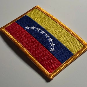 The national flag of Bolivarian Republic of Venezuela iron on patch morale República Bolivariana de Venezuela Dios y Federación