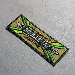 Double Tap  Embroidered Tactical Patch Morale chewing gum meme army airsoft