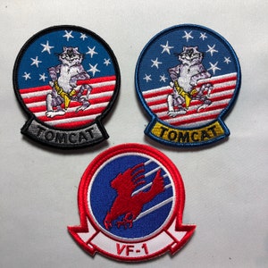 TOP GUN Topgun 2 Maverick Tom Cruise Tony Scott f14 VF-1 Patch moral usn marine Movieprop Costume fer crochet boucle Cosplay uniforme vf1 tomcat image 7