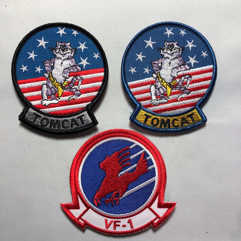 TOP GUN Topgun 2 Maverick Tom Cruise Tony Scott f14 VF-1 Patch moral usn marine Movieprop Costume fer crochet boucle Cosplay uniforme vf1 tomcat image 7