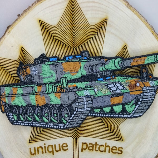 LEOPARD 2 2A4 Tank Embroidery patch morale hook and loop main battle Germany defence forces Deutschland Panzer division Kreuz Waffen combat