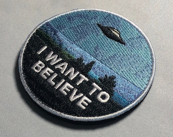 Ik wil geloven X-Files ufo Alien schip Prop Kostuum Cosplay tactische Patch Moraal Mulder Scully fbi meme x bestanden