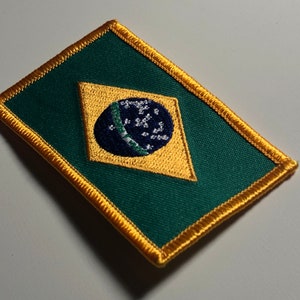 The national flag of Brazil iron on patch morale bandeira do Brasil Ordem e Progresso República Federativa do Brasil Nacional Brasileiro