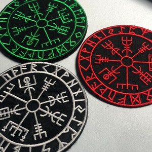 In VEGVISIR Viking COMPASS Army Milspec Patch Morale Master Of Fury Skull Morale Patch Army Military Norse Tactical Scandinavian Denmark