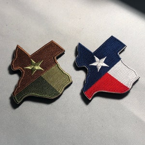 TEXAS State Military Badge Flag Morale Tactical Patch - American Law Enforcement Police TBL Hook and Loop Cops USA Military Army - Lone Star