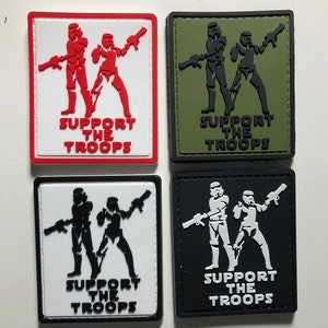 Support the troops patch morale tactical army pvc stormtrooper wars imperial army star trooper soldier