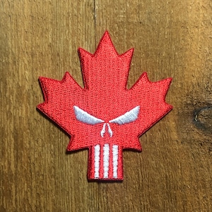 MEAN EYES Canadian flag punisher pattern Maple leaf Tactical Patch Morale Army vest shoulder Canuck ifak bag patriot