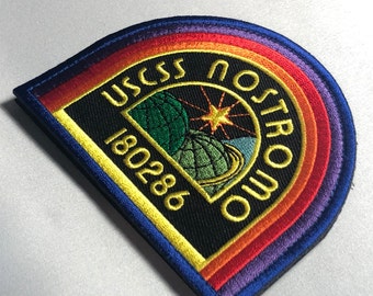 USCSS NOSTROMO 180286 Patch Morale Movie Prop Cargo Ship Vehicle Officer Alien Crew Alien Badge Uniform Yutani WEYLAND Costume Cosplay