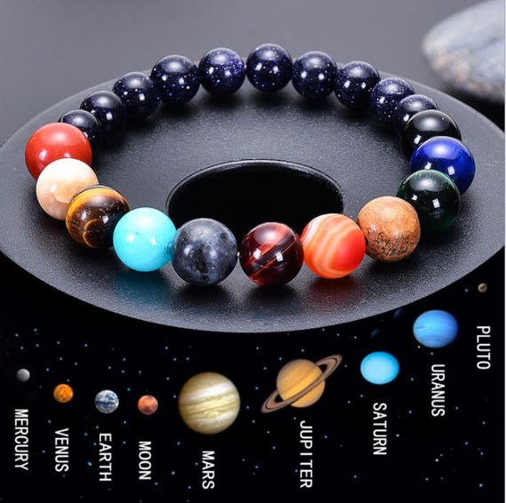Eight planets natural stone bracelet deals