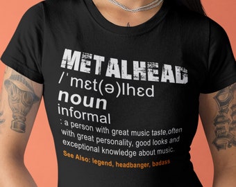 Funny Metalhead Definition T-Shirt, Metal Music Fan Gift, Heavy Metal T-Shirt, Music Tee, Funny Metal tshirt