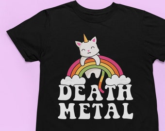 Death Metal Shirt | Death Metal Kitty Shirt | Womens Funny Heavy Metal Shirt | Metalhead Shirt | Gift For Metalhead